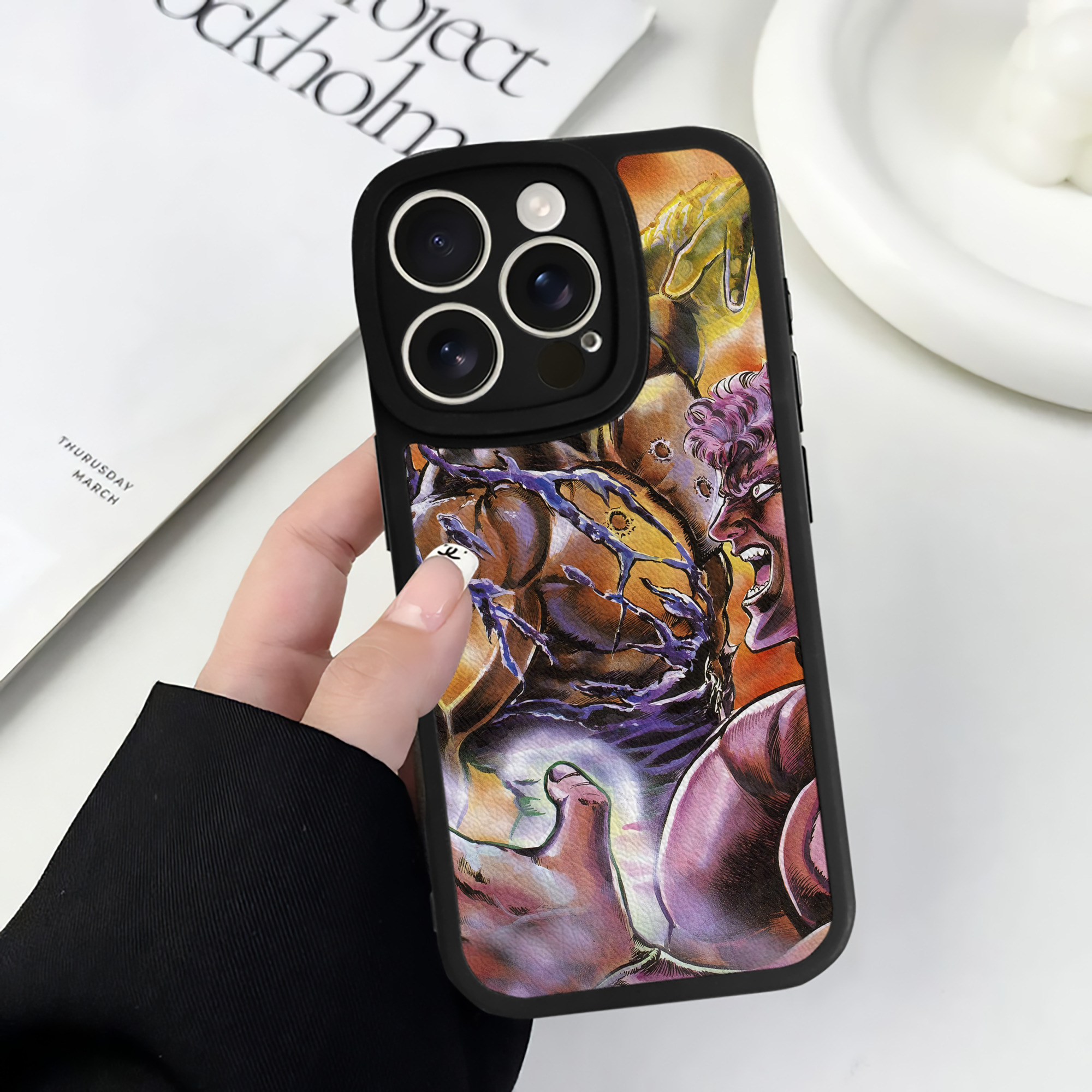 （画像用） 北斗の拳 Fist of the North Star 【iPhone 16シリーズ対応】シリコンスマホケース（レザー調） 材質：シリコン